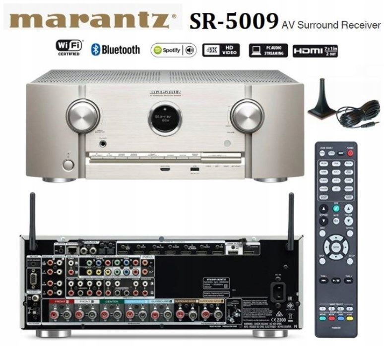 amplituner wzmacniacz do kina domowego stereo Marantz SR5009 pilot