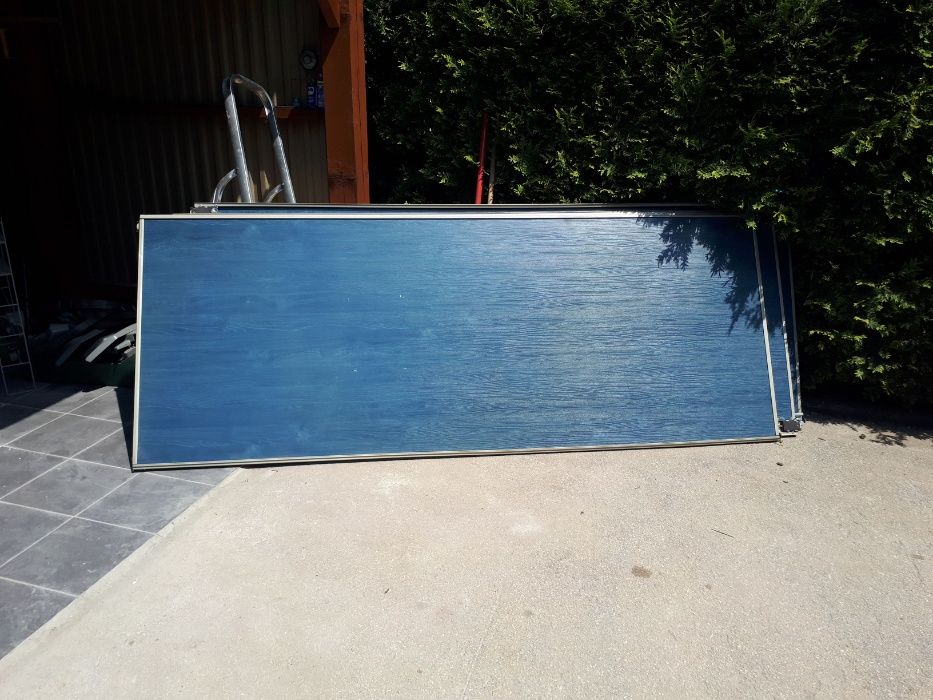 Drzwi przesuwne, płyty sklejka - system Komandor 2,41 x 0,94 m +rolki