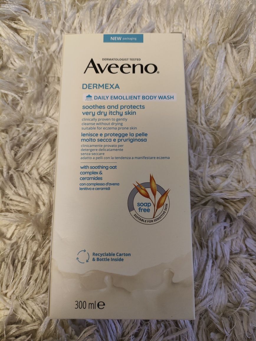 Aveeno Dermexa. Emolient do kąpieli. 300ml, 03/2026.