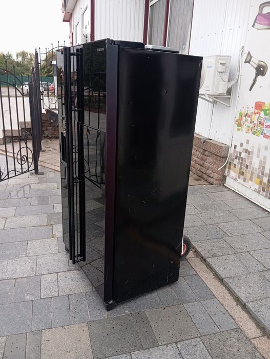 Холодильник Samsung Side-by-side ЧЁРНОЕ СТЕКЛО из Германии Гарантия