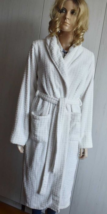 Szlafrok polarowy XL XXL 42 pluszowy ciepły długi 7/8 polar miękki