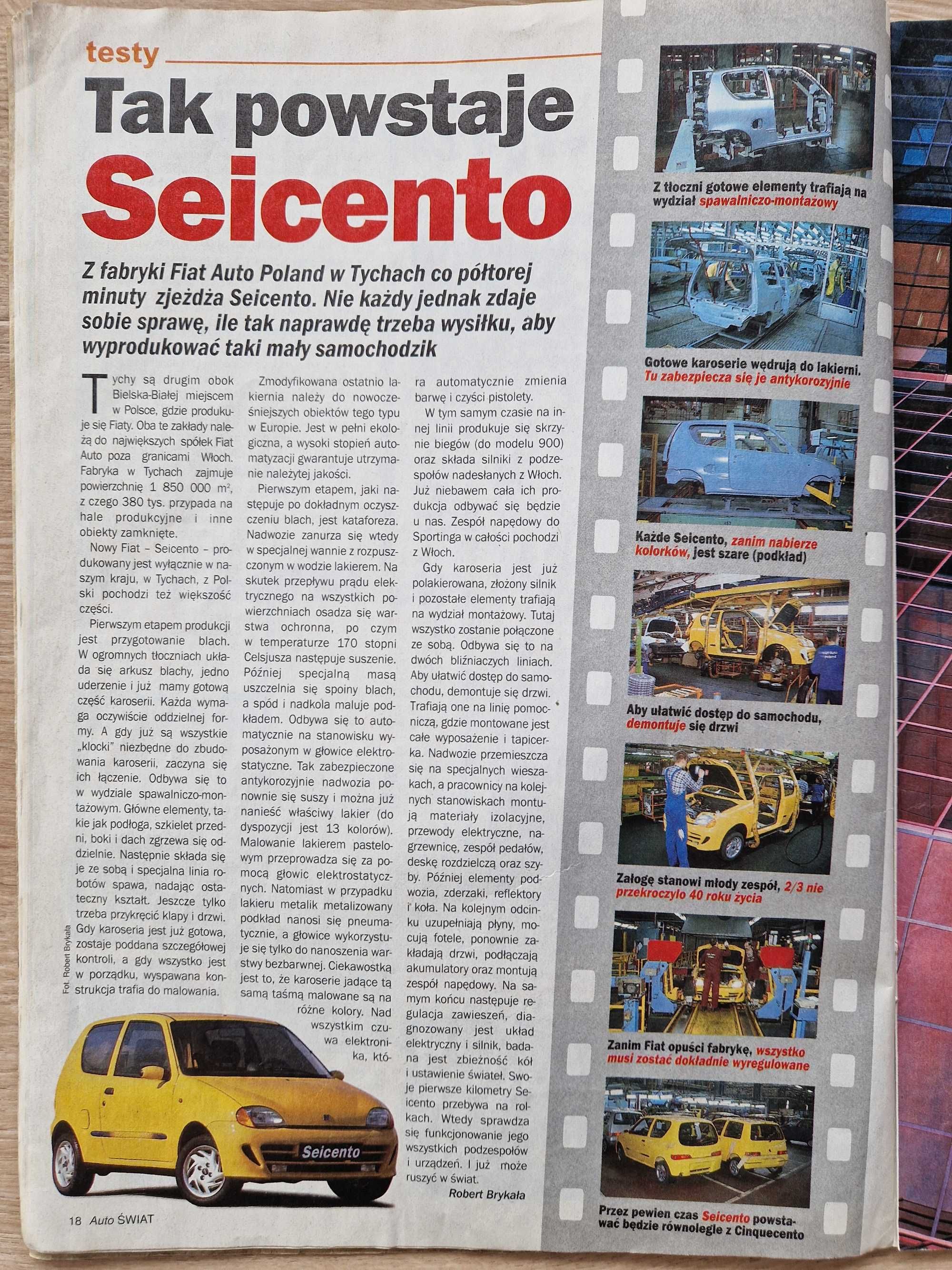 Auto świat 29.04.1998 Nr 18 archiwalny numer gazeta motoryzacyjna