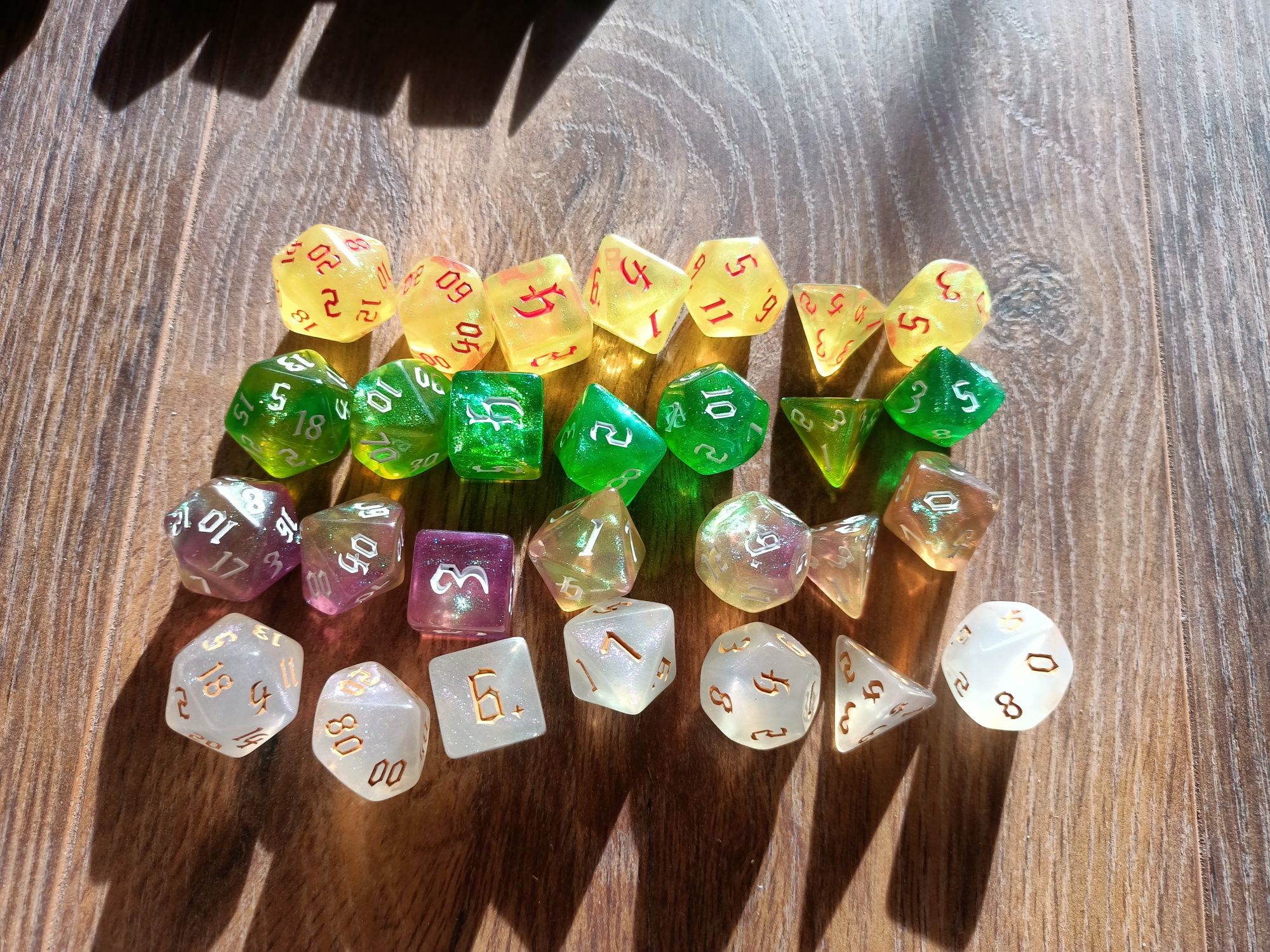 Kości rpg dungeons and dragons 7 sztuk