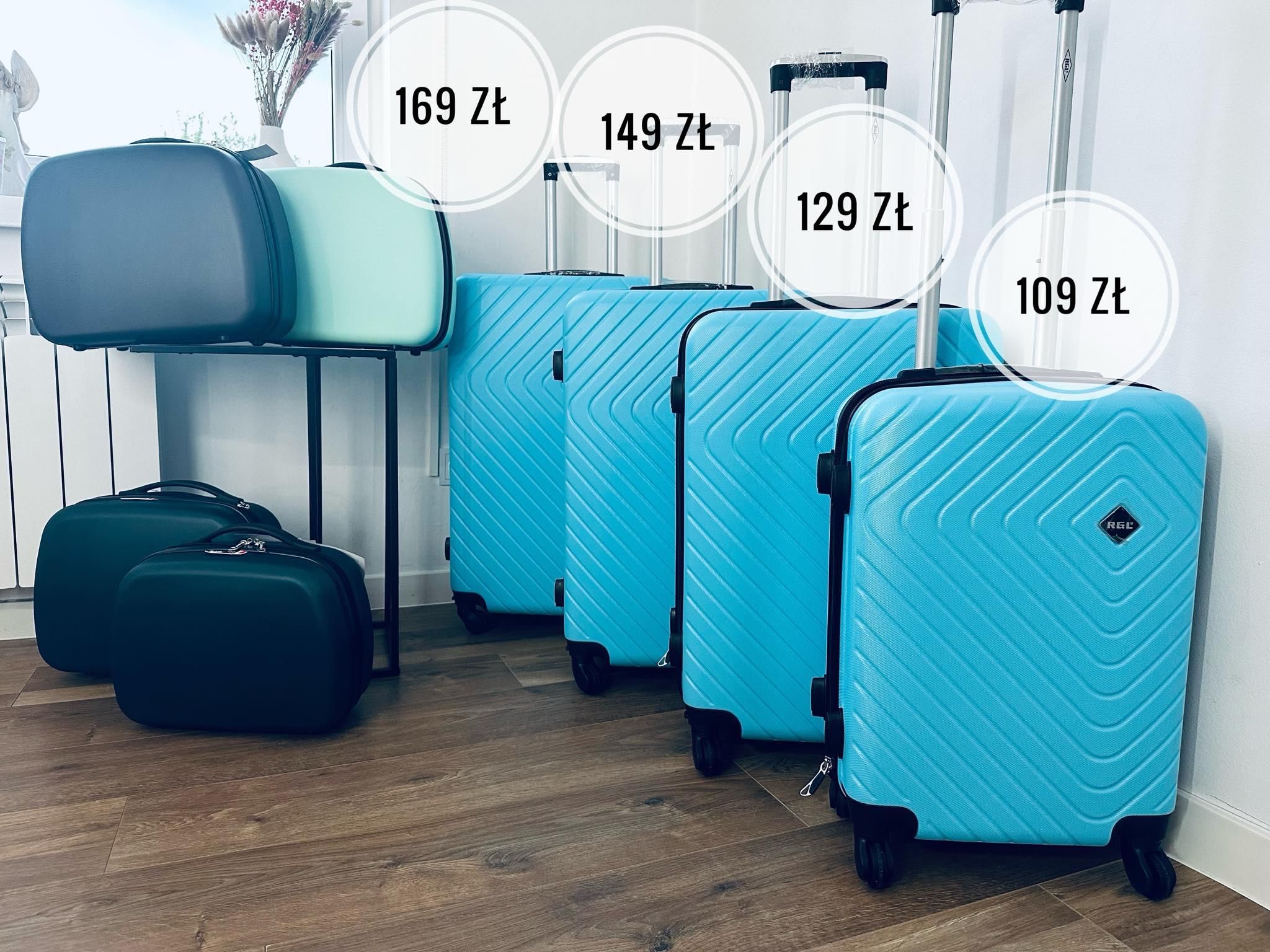 nowa średnia walizka, torba, bagaż rejestrowany 20 kg , walizki