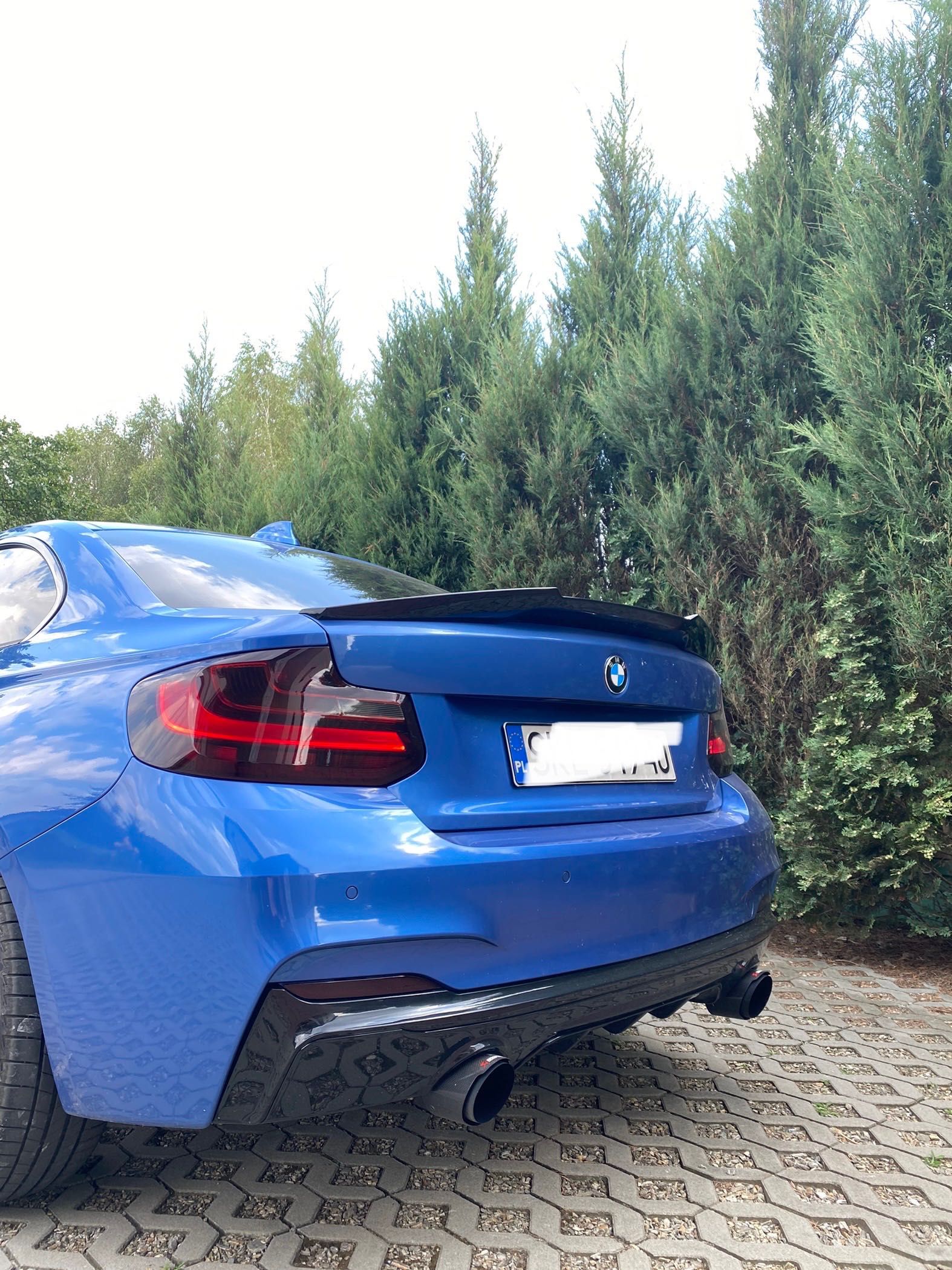 Dyfuzor Dokładka Spoiler BMW F22 F23 CZARNY POŁYSK / CARBON
