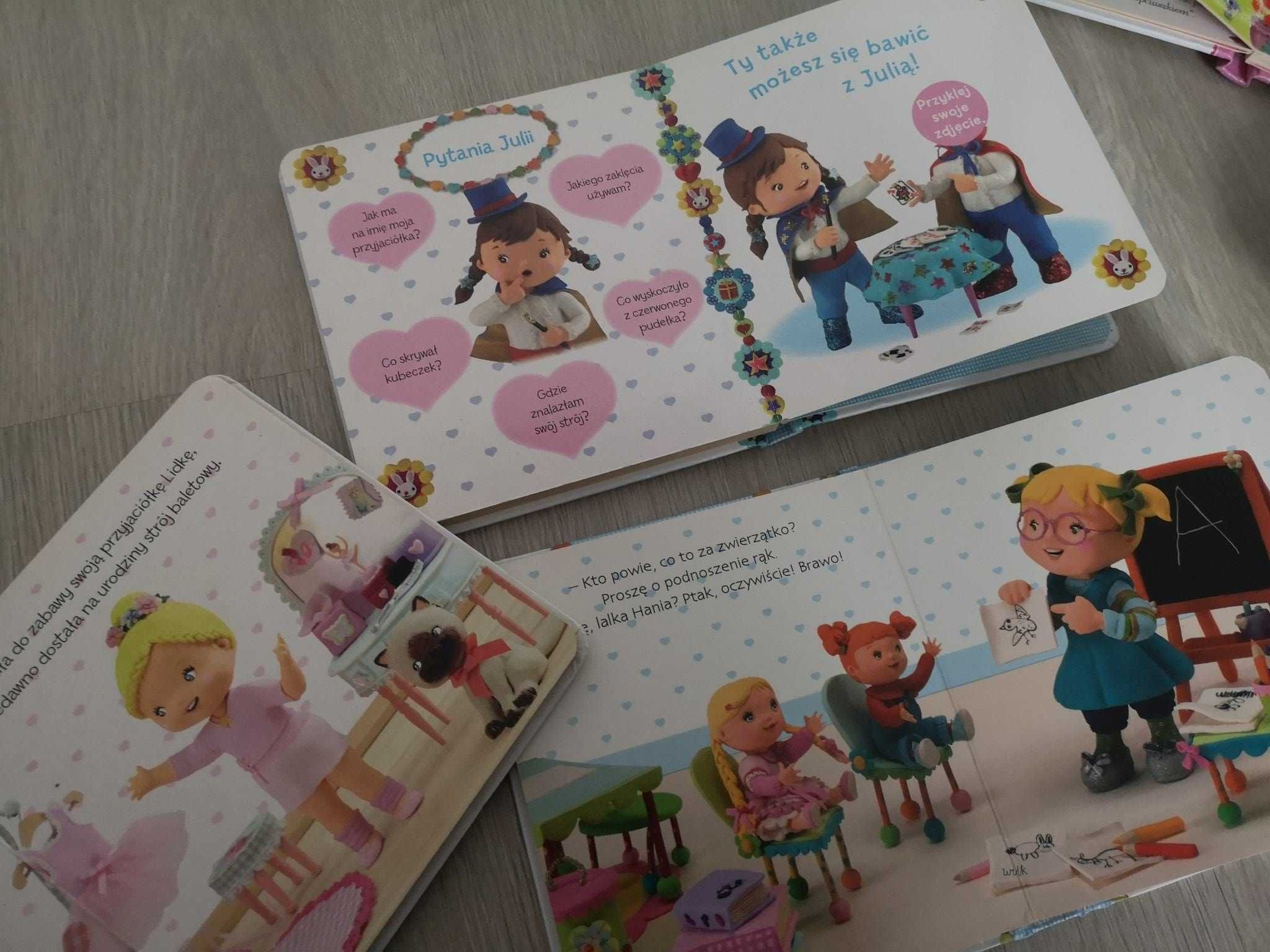 Zestaw książek puzzle jednorożce mała dziewczynka karty smoczek nocnik