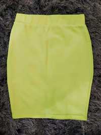 Żółta neonowa spódnica mini Nelly XS 34