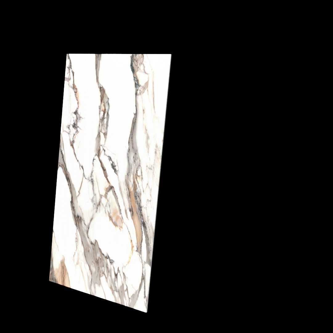 DUŻE PŁYTY 120x280 marmur biały ze ZŁOTEM mat - super cena 49,90/m2