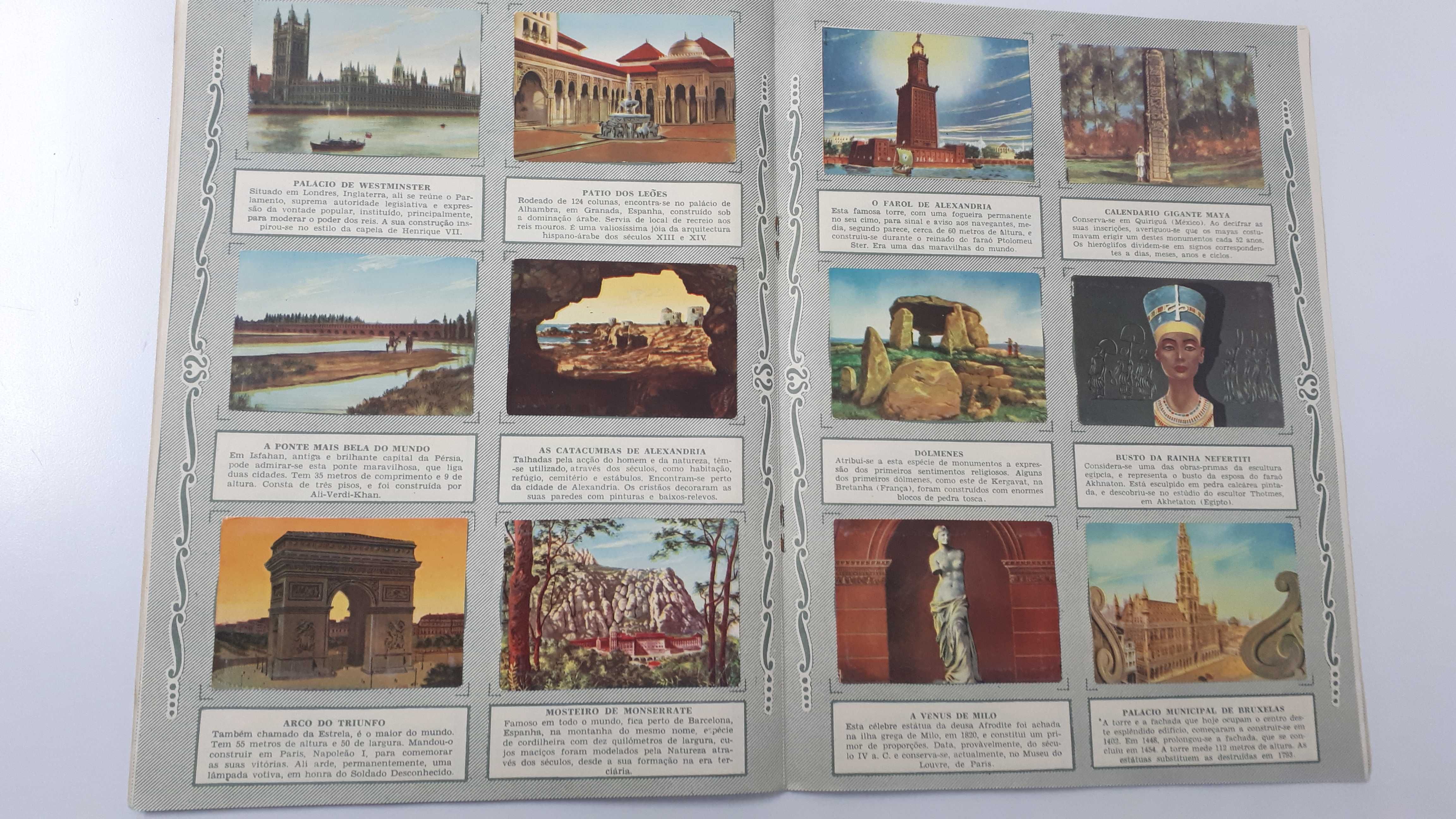 Caderneta de cromos completa MARAVILHAS DO MUNDO