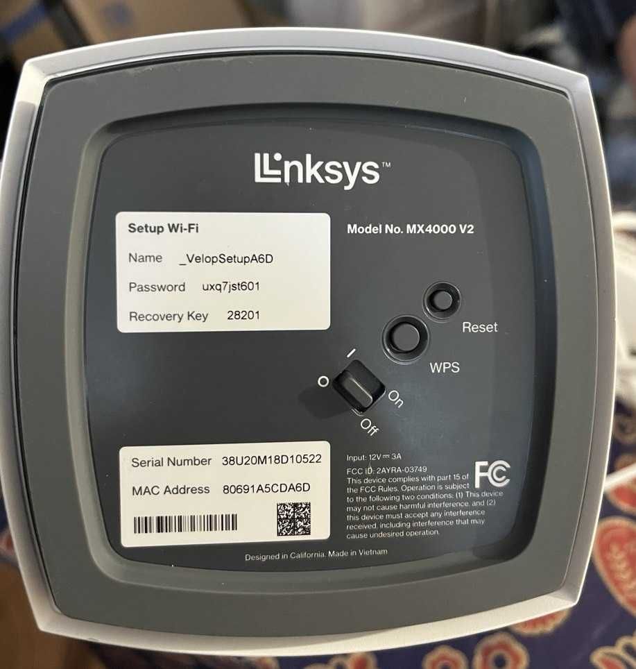 Роутер Linksys Velop MX4000 (MX4200/AX4200) V2 — Wi-Fi 6 Mesh 1 GB RAM