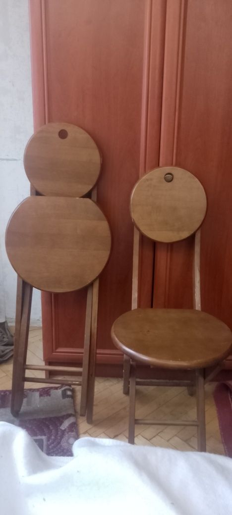 Раскладные стулья из дерева 2шт