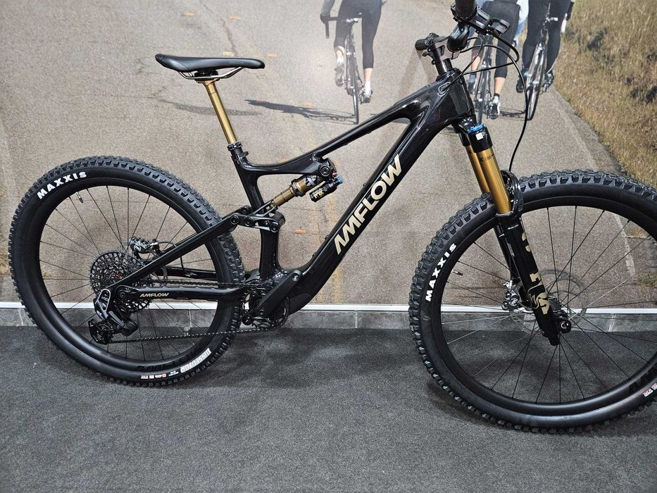 Bicicleta Electrica Amflow PL Carbon Pro Preto Douradol T-M