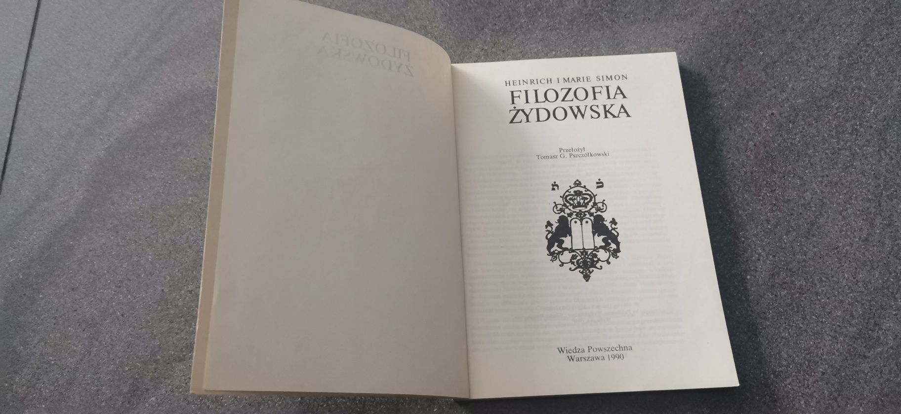 Filozofia żydowska  Heinrich Marie Simon