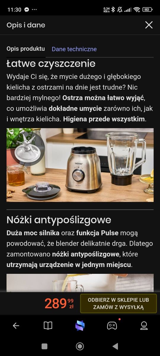 Blender kielichowy szklany duża moc duża pojemność w pełni sprawny