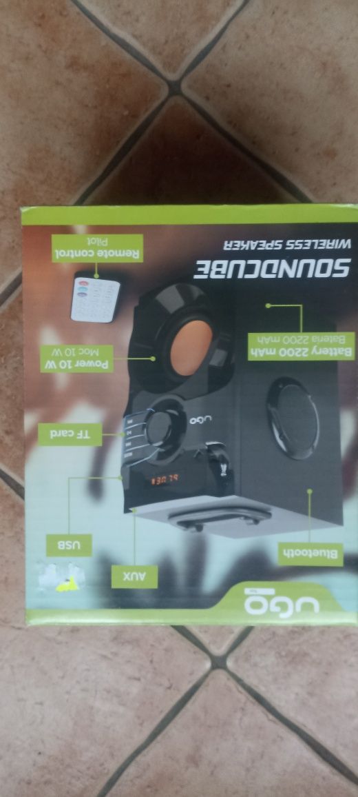 Głośnik z pilotem radio USB Bluetooth
