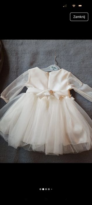 Sukienka chrzest elegancka niemowlęca