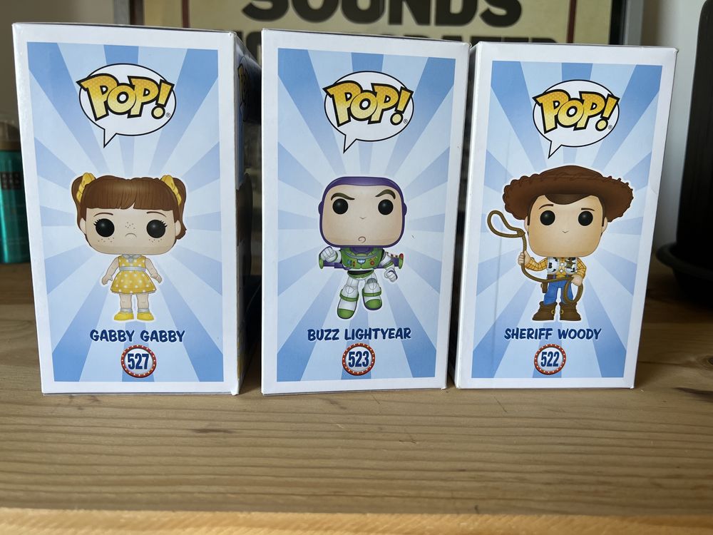 Funkos POP Toy Story 4 NOVOS (Woddy, Buzz e Gabby Gabby)