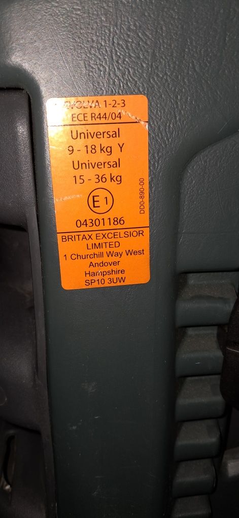 Автокрісло Britax 9-36 кг