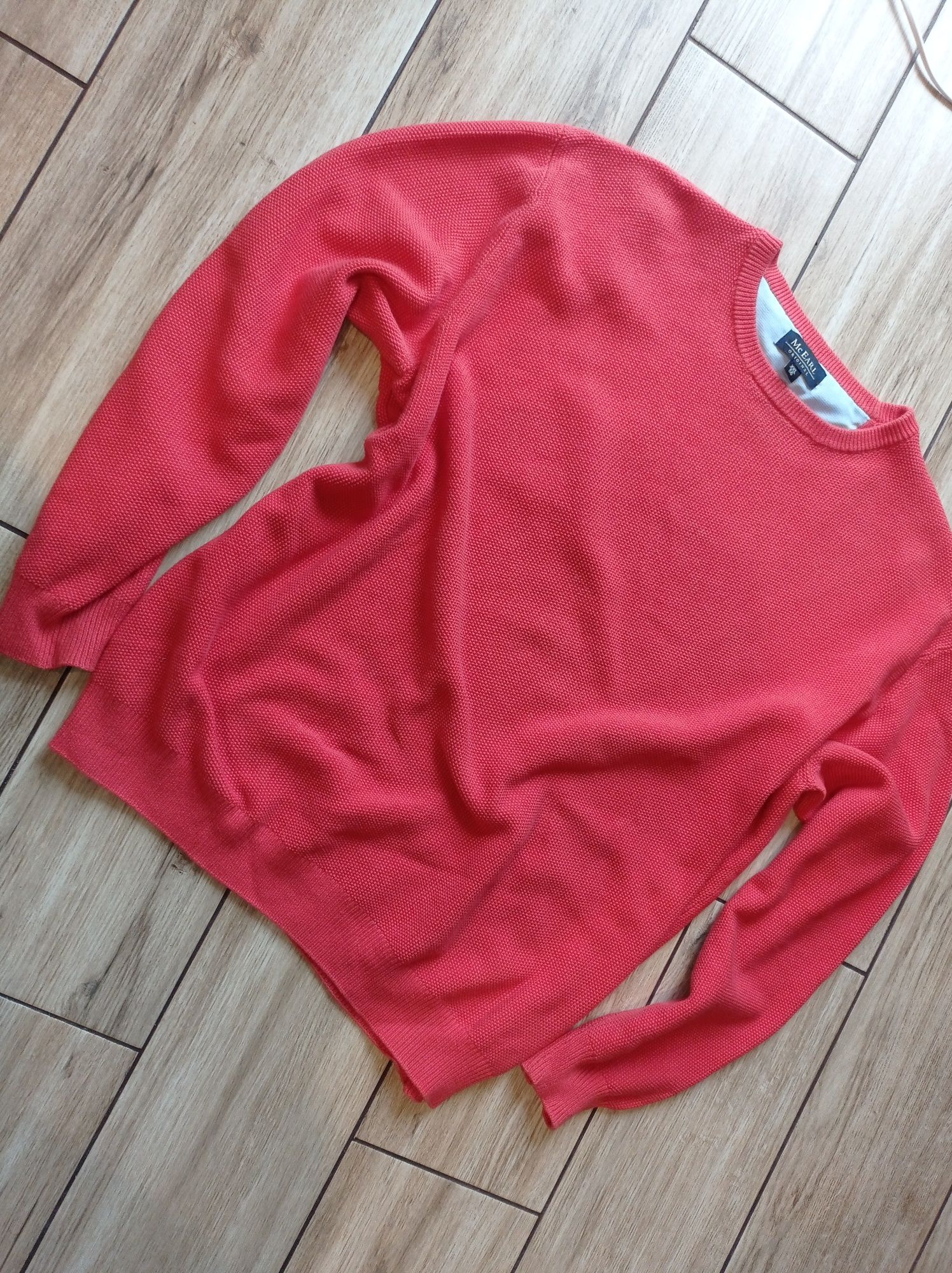 Mc Earl Koralowy sweter XL 56 jak nowy
