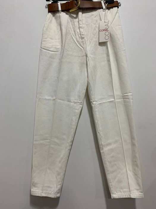 Бавовняні білі брюки