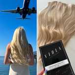 Włosy Viola Hair remy na taśmie Clip In jasny blond kolor 22