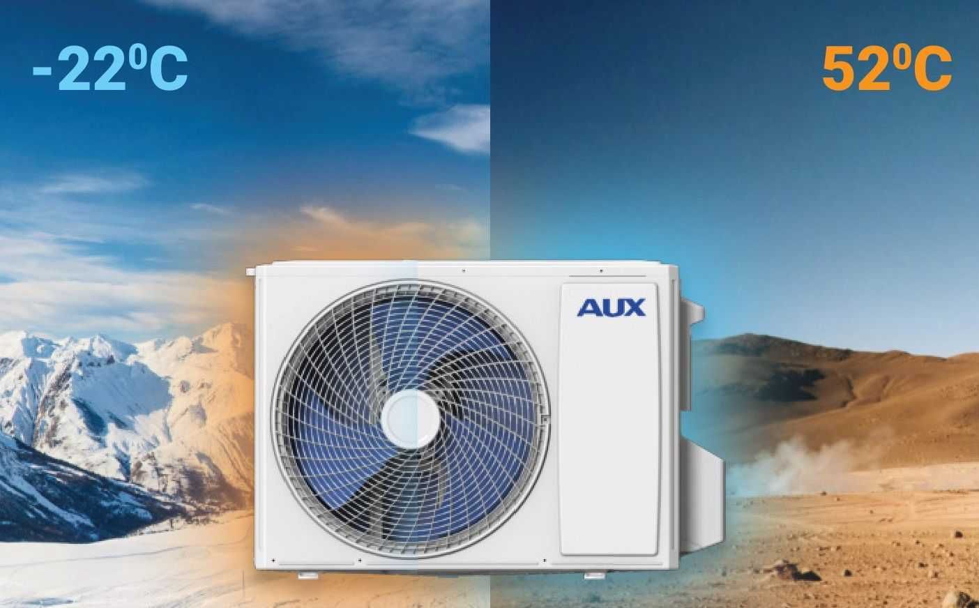 AUX Q-Smart Plus 3,5 kW-Klimatyzator do ogrzewania z modułem WiFi