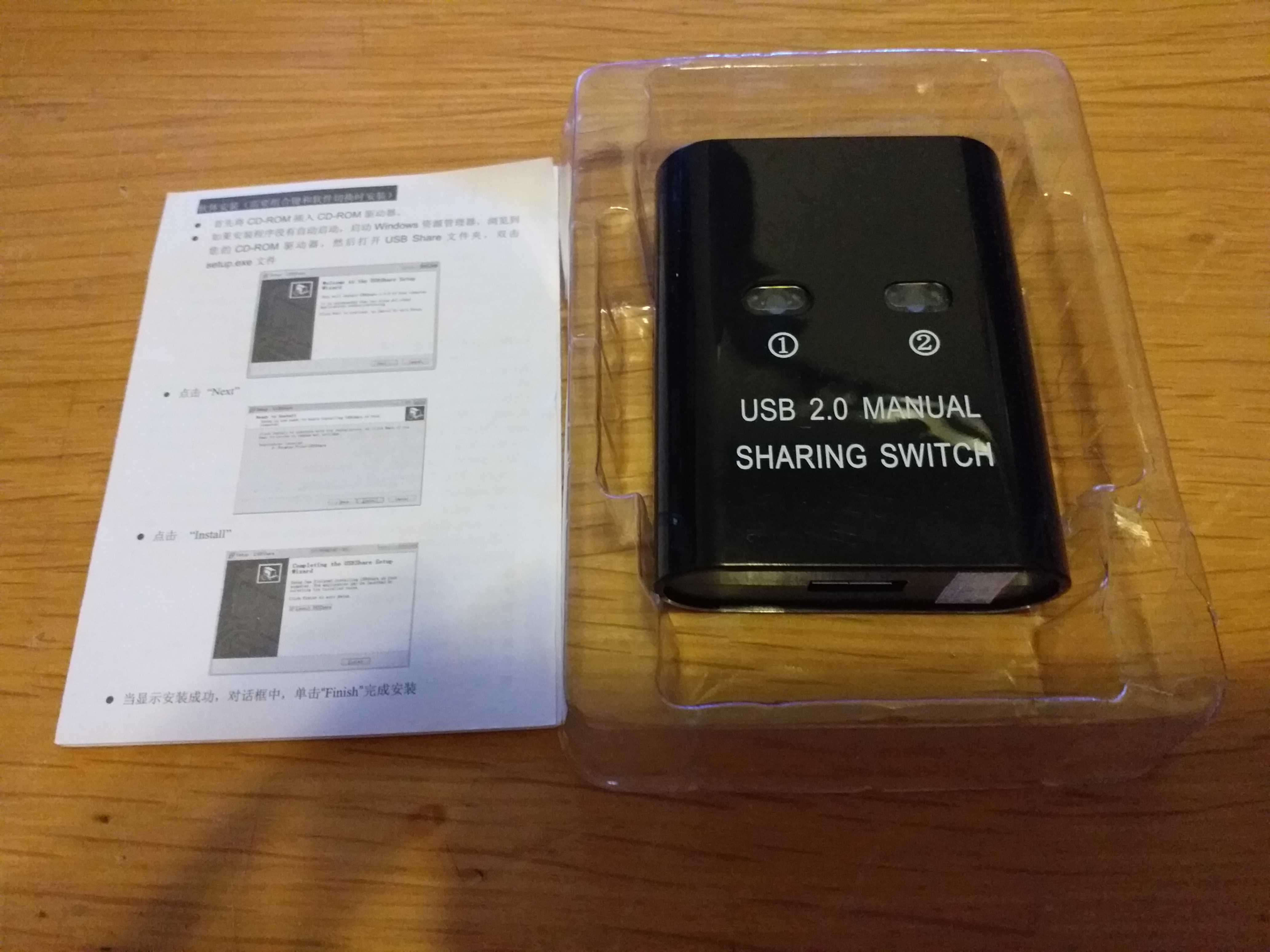 Switch USB Manual 2 PCs 1 Impressora