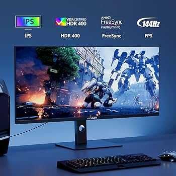 INNOCN 40 Cali Gaming Monitor, 3440 * 1440P 144Hz FreeSync, 21:9 IPS