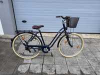 Bicicleta de cidade ELOPS 520 quadro baixo azul