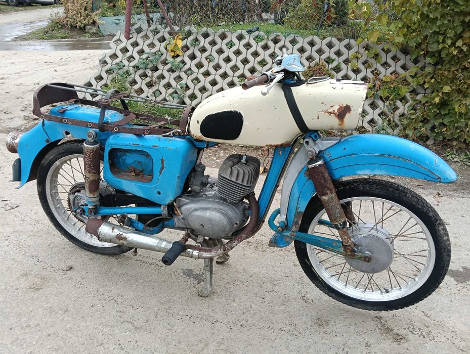 MZ Trophy 125 Trophy 150 MZ ES125/1 Oryginał Do remontu Transport Cały