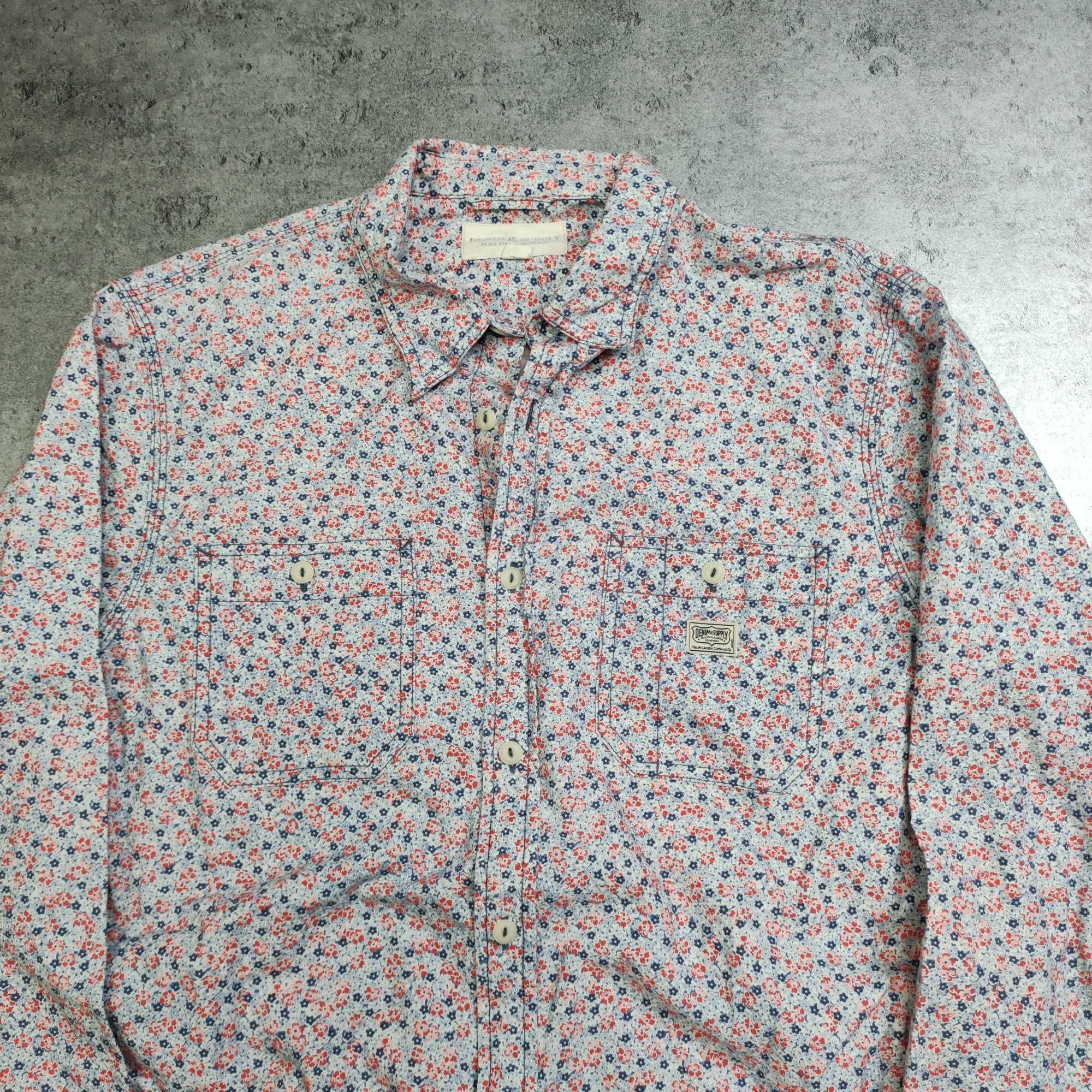 MĘSKA PREMIUM Koszula Elegancka Bawełna POLO Ralph Lauren Kwiaty
