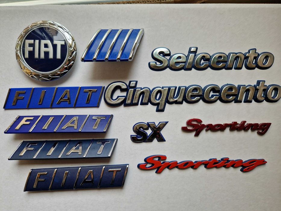 SEICENTO CINQUECENTO Fiat legendas emblemas novo