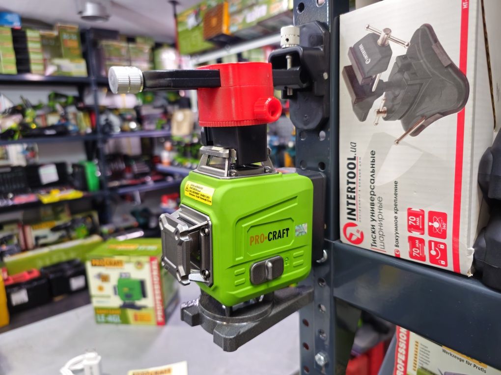 Лазерный уровень 4D ProCraft Le-4gl +Магнитное крепление Гарантия 36ме