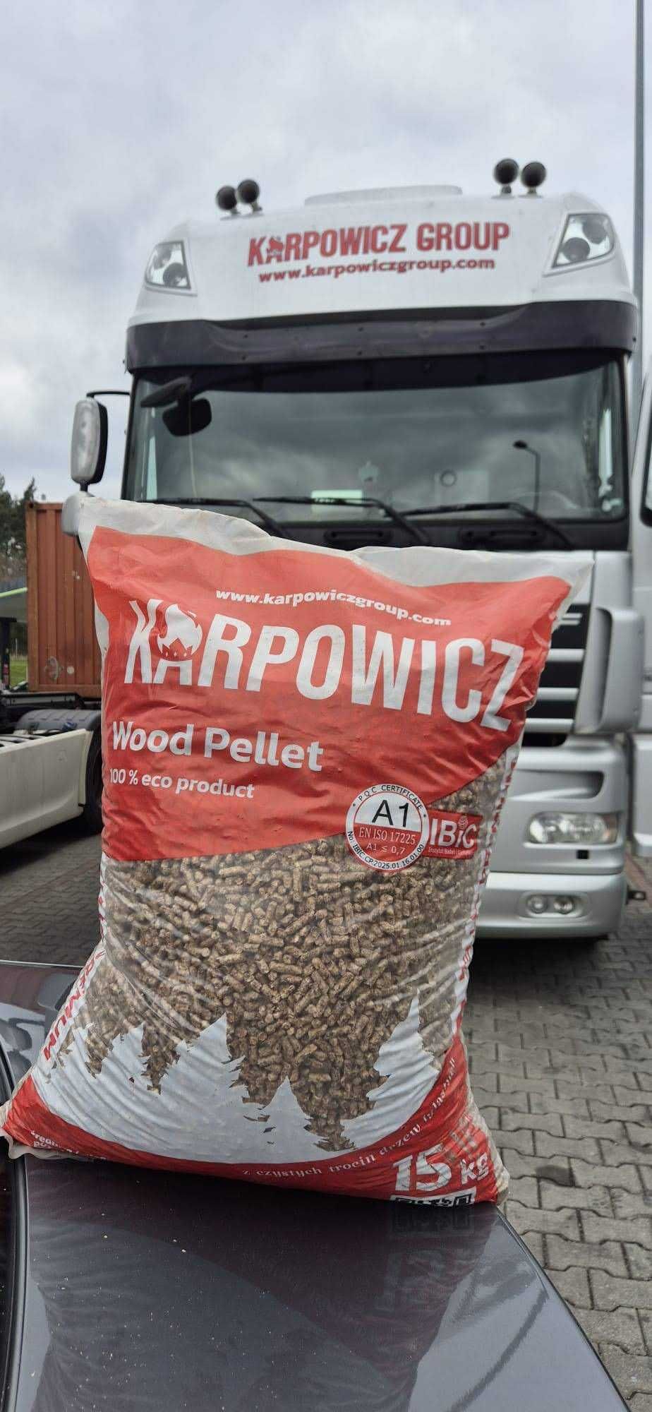 Pellet Karpowicz 6mm czysta sosna EN A1  Szybka Dostawa Winda
