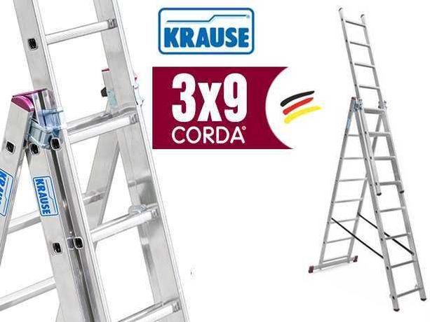 3-х секційна драбина KRAUSE Corda 3х9 (3-х секционная лестница)