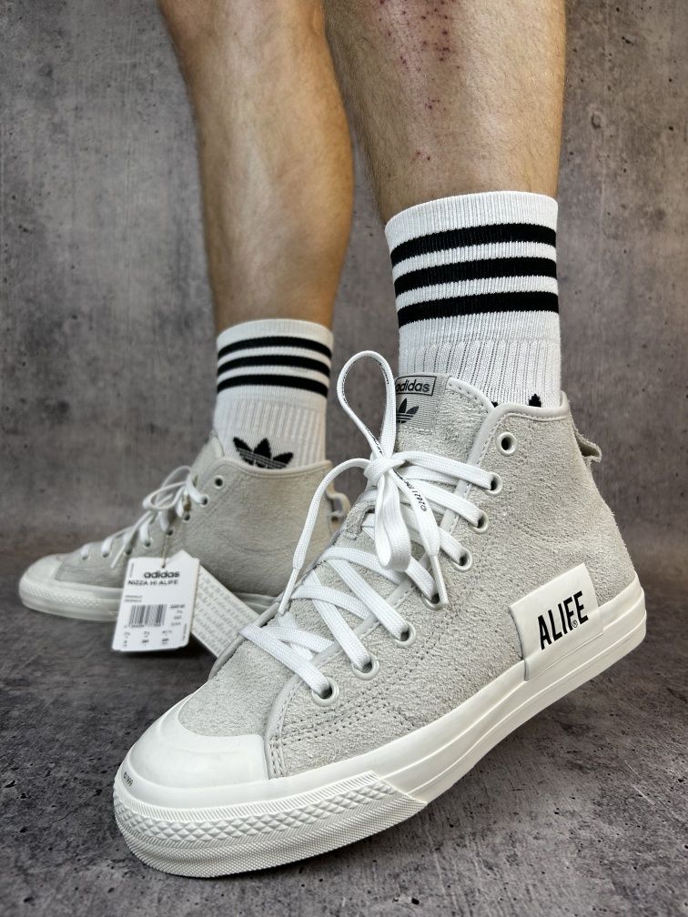 Adidas nizza hi alife white кеди