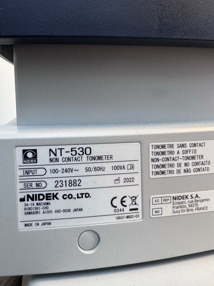 tonometr nidek nt530 optyk okulista zaklad optyczny