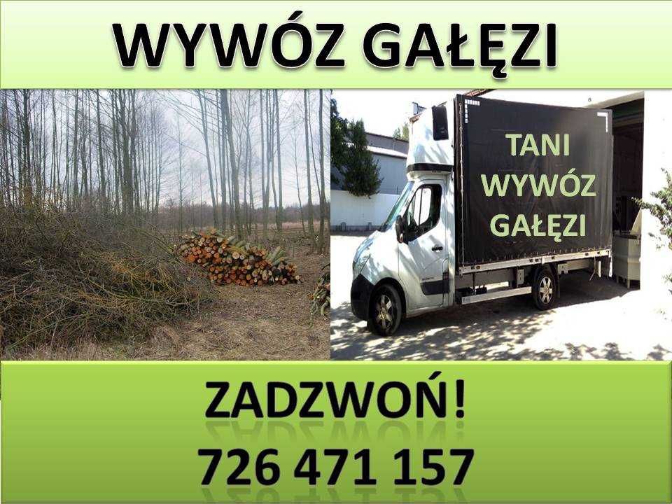 Wywóz gałęzi odpadów zielonych liści  trawy  Łódź okolice