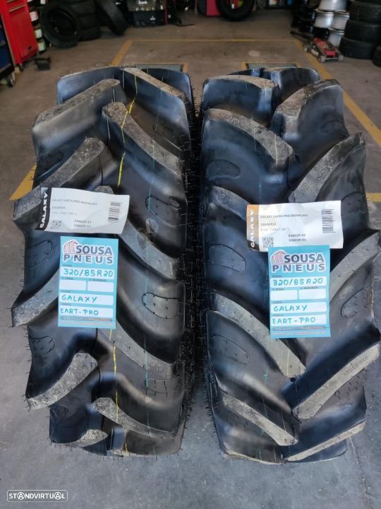 2 pneus novos de trator 320-85r20 galaxy - oferta dos portes