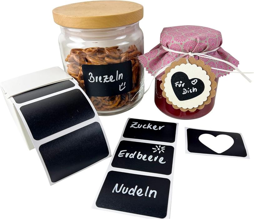 100 szt Naklejki na przetwory przyprawy dżemy słoiki prostokątne etyki