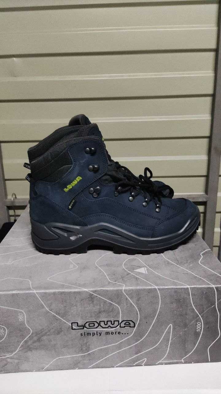 LOWA RENEGADE GTX MID р.42,5. Сині. Нові. Оригінал. Gore Tex