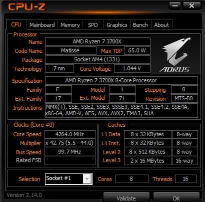 Процессор Amd ryzen 7 3700x