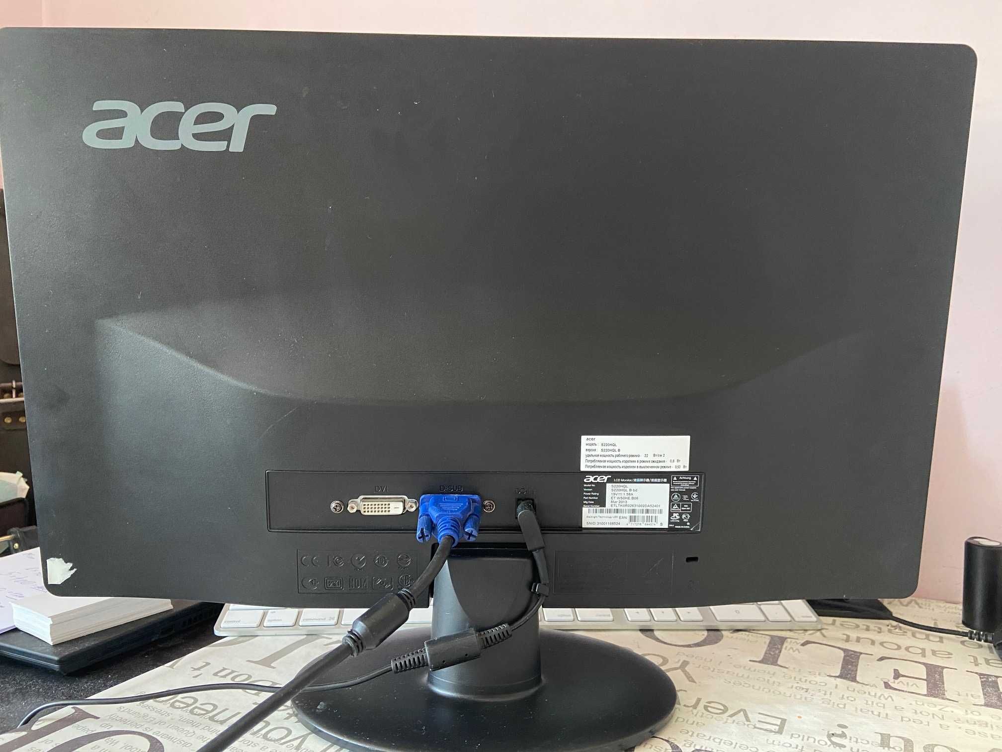 Монітор Acer S220HQL Full HD 1920*1080