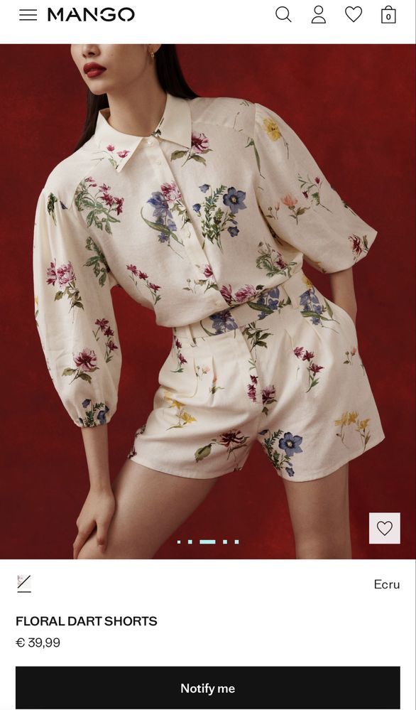 Шорти з льону та віскози Mango в стилі gucci S