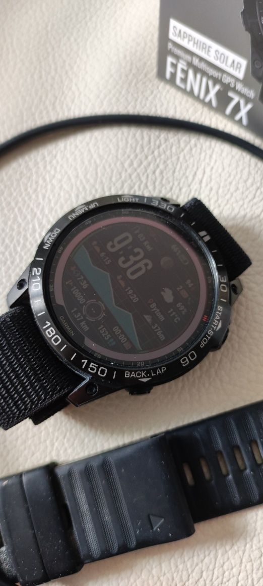 Garmin Fenix 7x SAPPHIRE SOLAR Titanium stan idealny