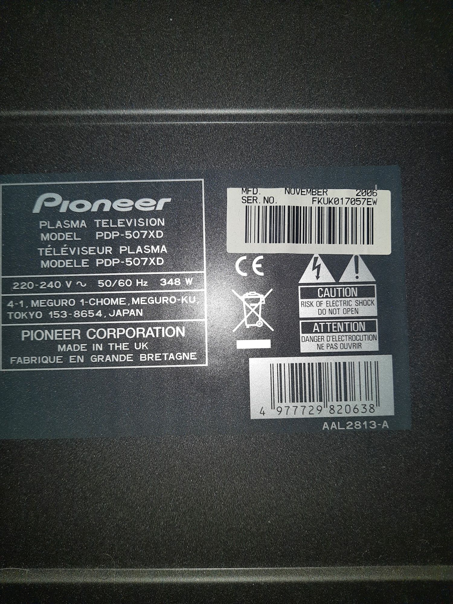 Telewizor Plazma Pionner PDP-507XD