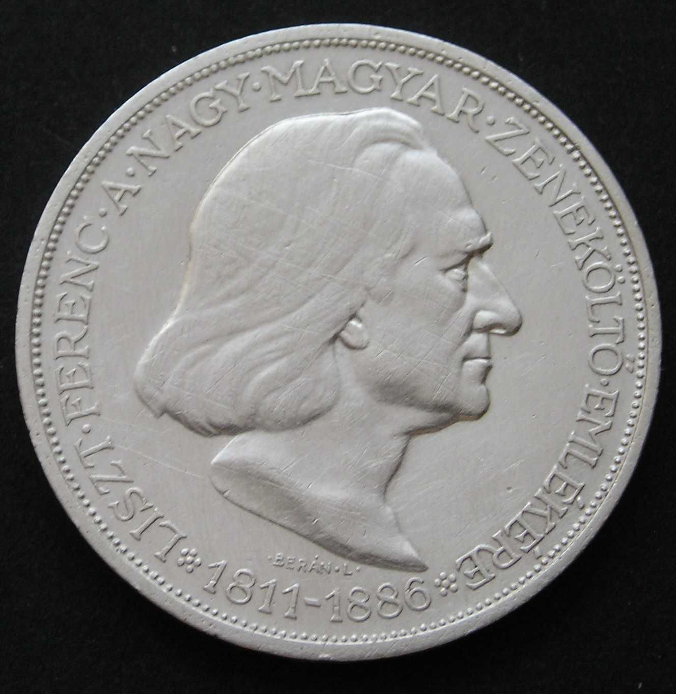 Węgry 2 pengo 1936 - F. Liszt - srebro