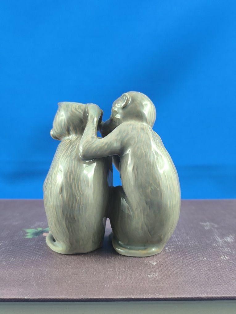 Para małp Bing&Grondahl Kopenhaga #porcelana #ozdoba #prezent #Dania