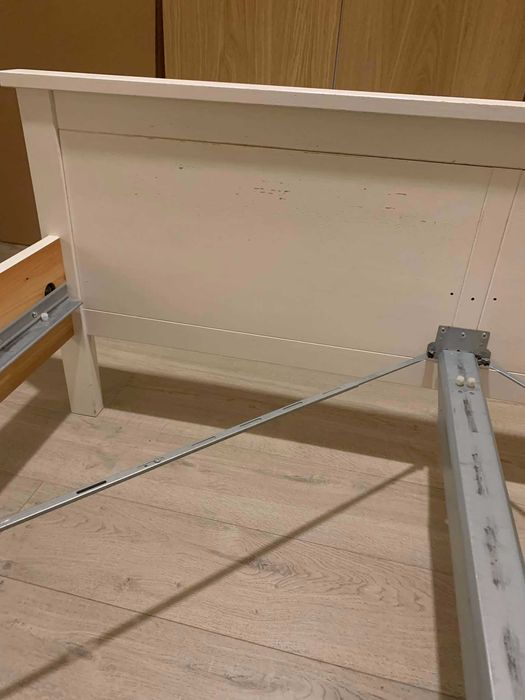 Rama łóżka, biała, 140x200 cm