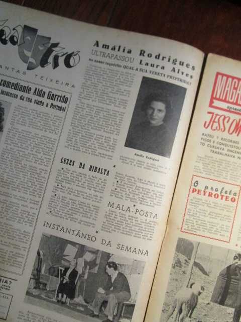 Revista Flama 1953 PM Policia Militar Lanceiros Capa  Amália Rodrigues